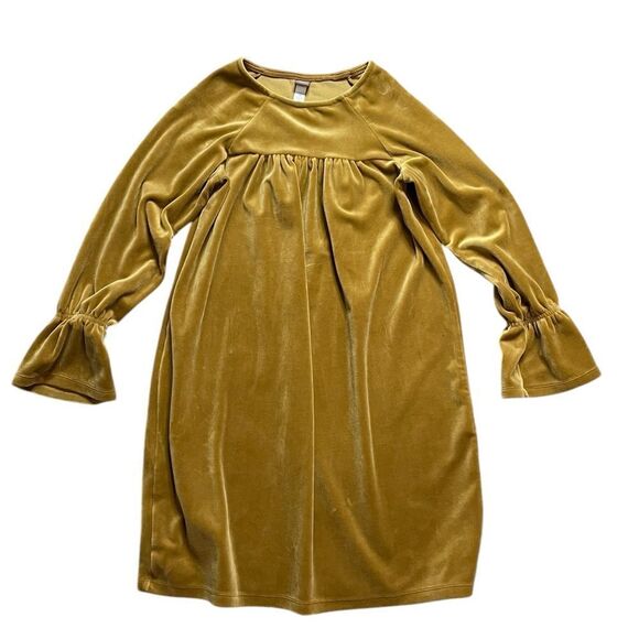 TEA COLLECTION Chestnut Velour Bell Sleeve Dress - Picture 2 of 8